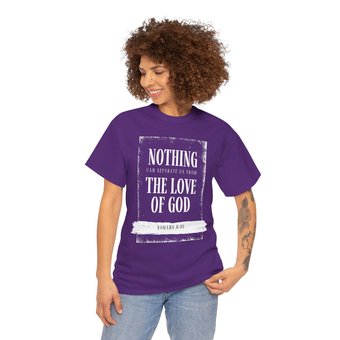 Christian Faith Tee - Romans 8:39 Unisex Cotton Shirt, Inspirational Gift, Everyday Wear, Religious Top, Casual Clothing