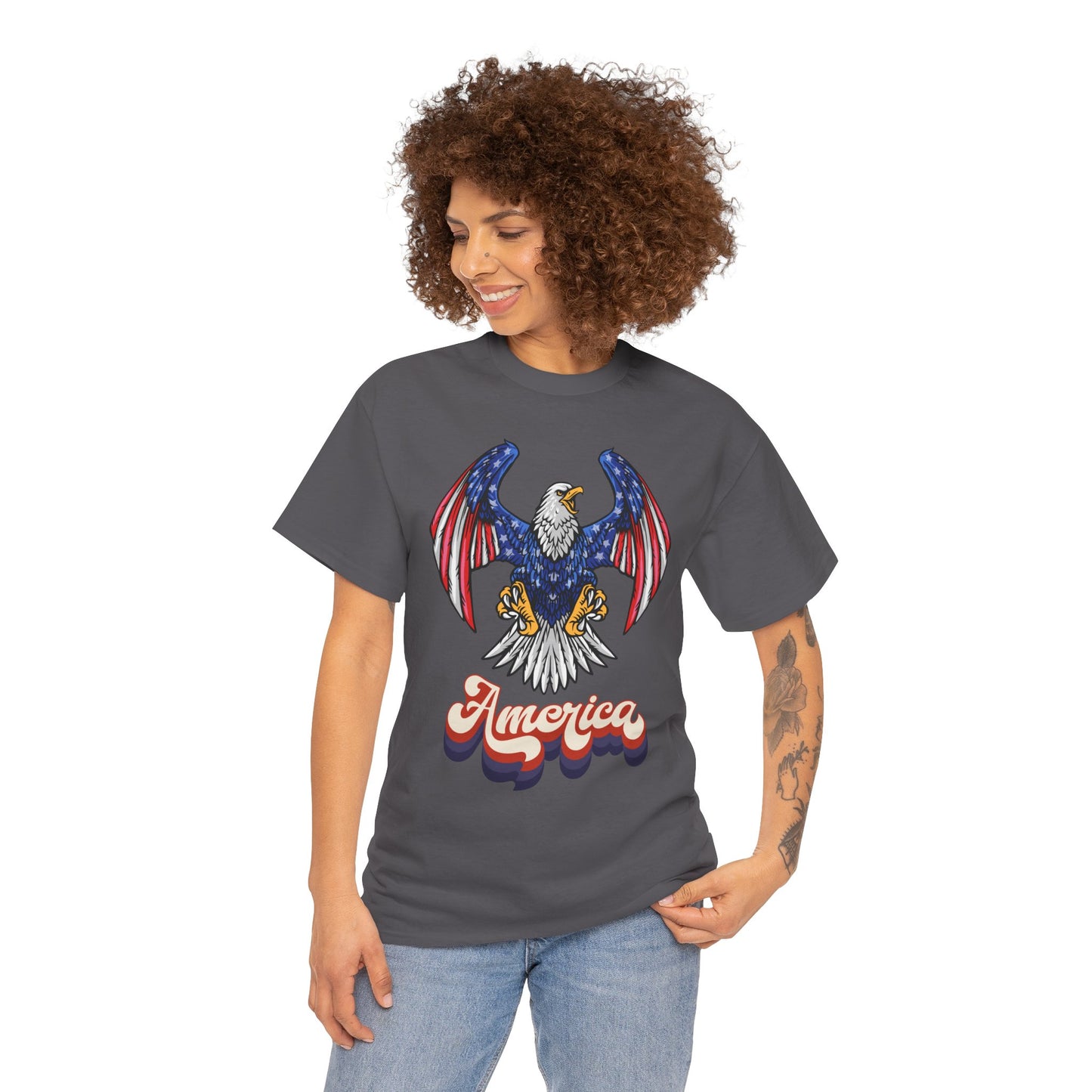 America Eagle T‑Shirt — Vintage Patriotic Bald Eagle Graphic Tee
