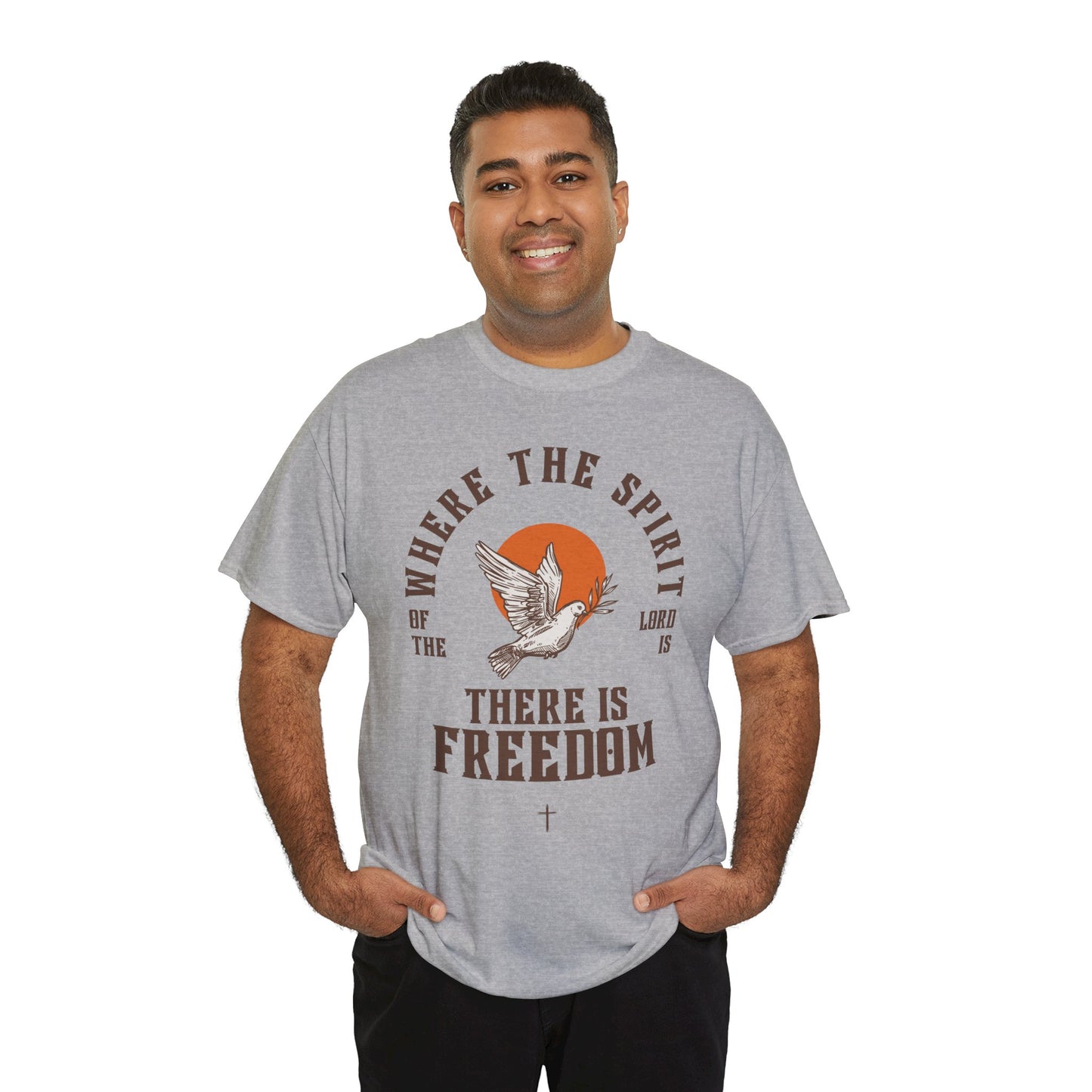 Spiritual Freedom Tee | Unisex Heavy Cotton T-Shirt, Faith-Based Apparel, Inspirational Gift, Church Event Wear, Casual Style