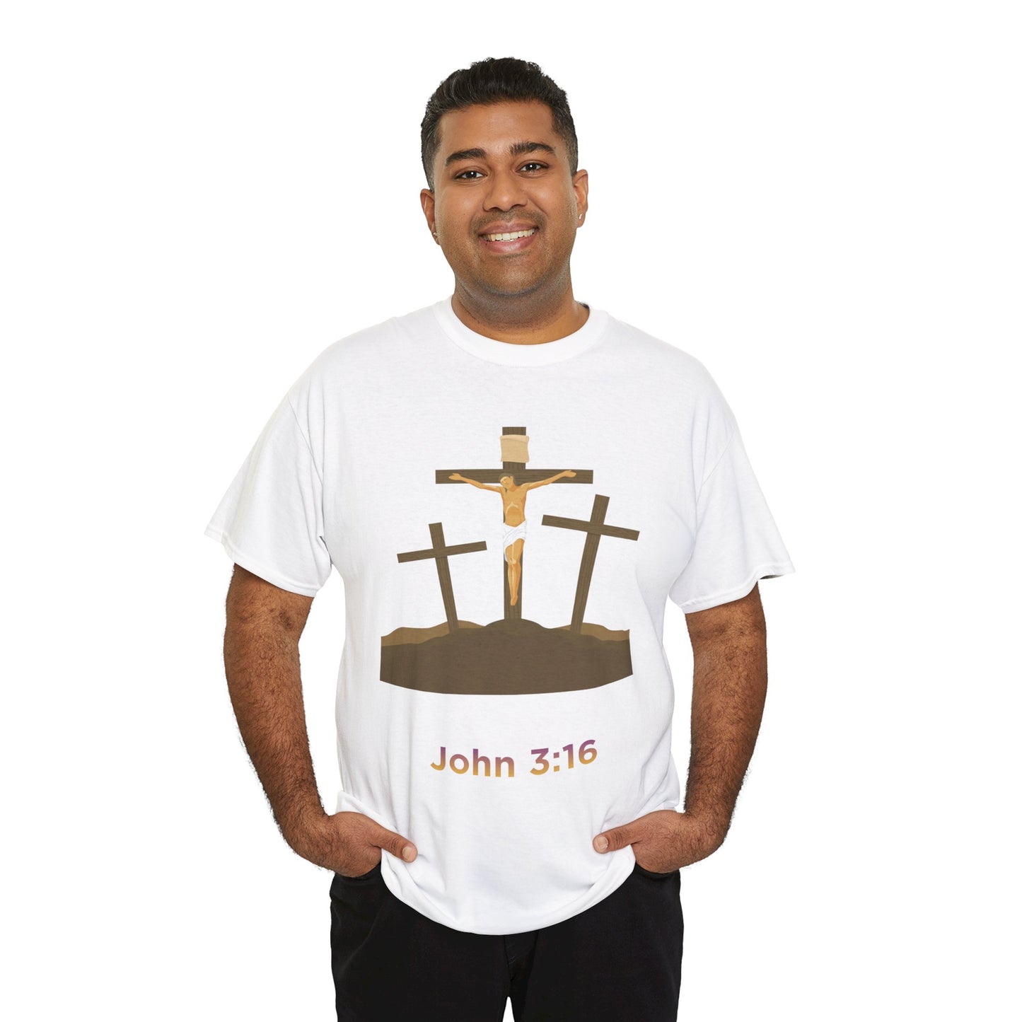 John 3:16 Cross T‑Shirt — Christian Faith Tee
