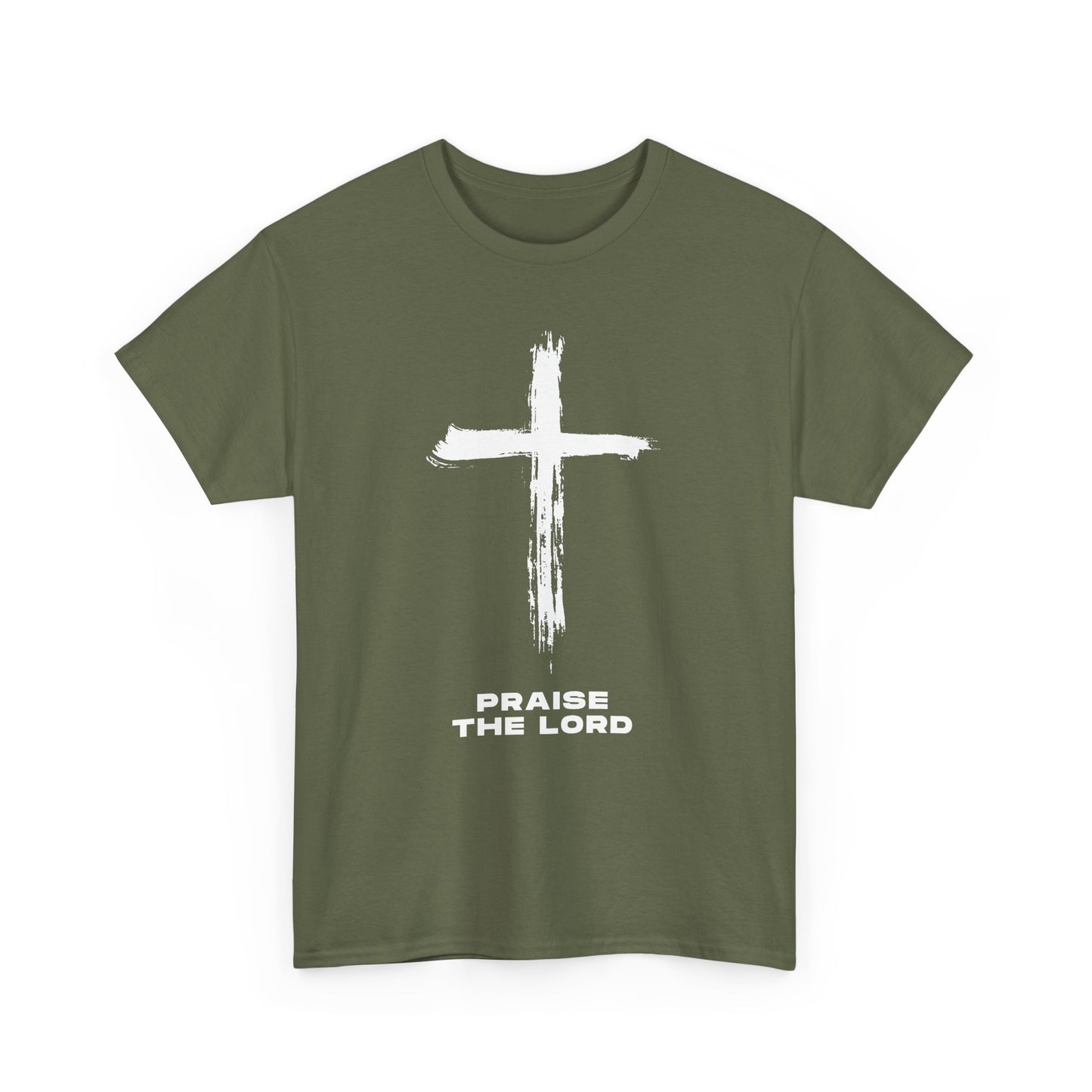 Faith-Inspired Unisex Heavy Cotton Tee - Praise the Lord Design, Christian Apparel, Inspirational Shirt, Gift for Believers, Spiritual Wear