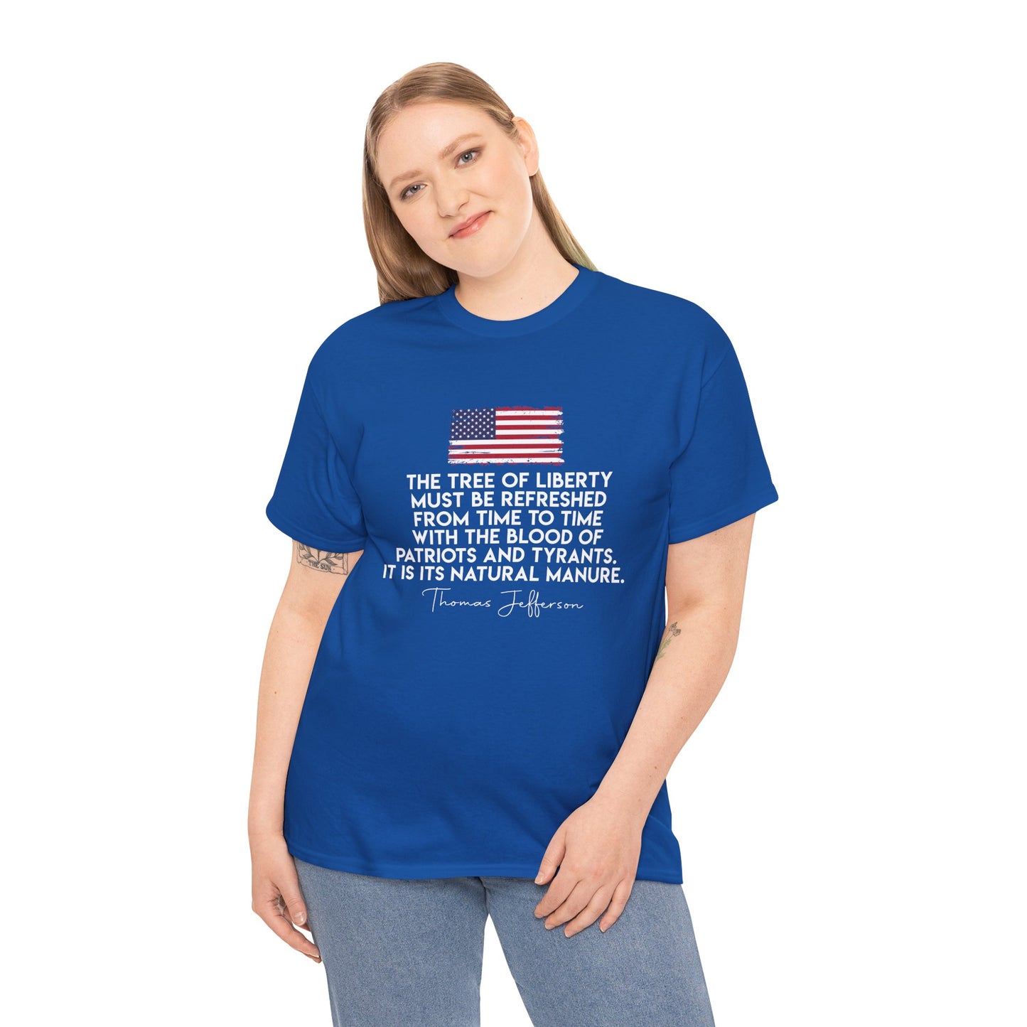Patriotic Quote Tee: Unisex Heavy Cotton Shirt, Freedom Apparel, Gift for Patriots, Independence Day, 4th of July, Vintage Style
