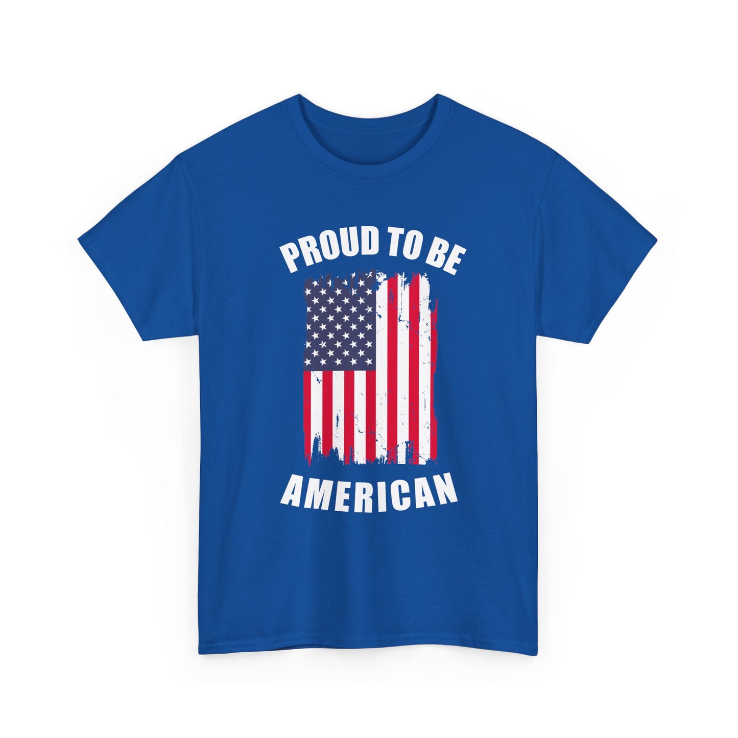 Proud to Be American Tee, Unisex Heavy Cotton T-Shirt, Patriotic Shirt, July 4th Celebration, Gift for Veterans, Casual Wear