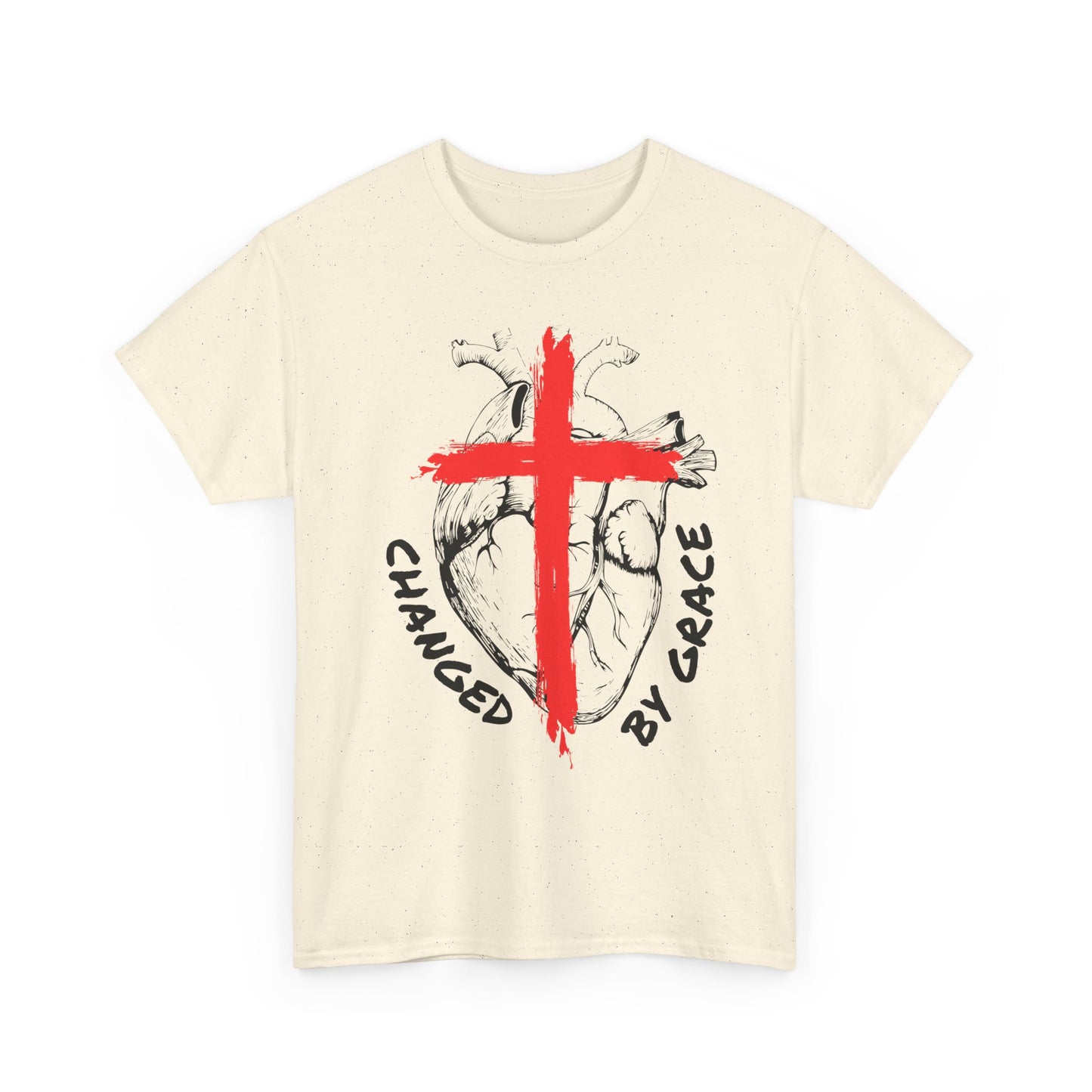 Changed By Grace Unisex Heavy Cotton Tee, Changed by Grace Shirt, Christian Apparel, Gift for Believers, Casual Spiritual Wear