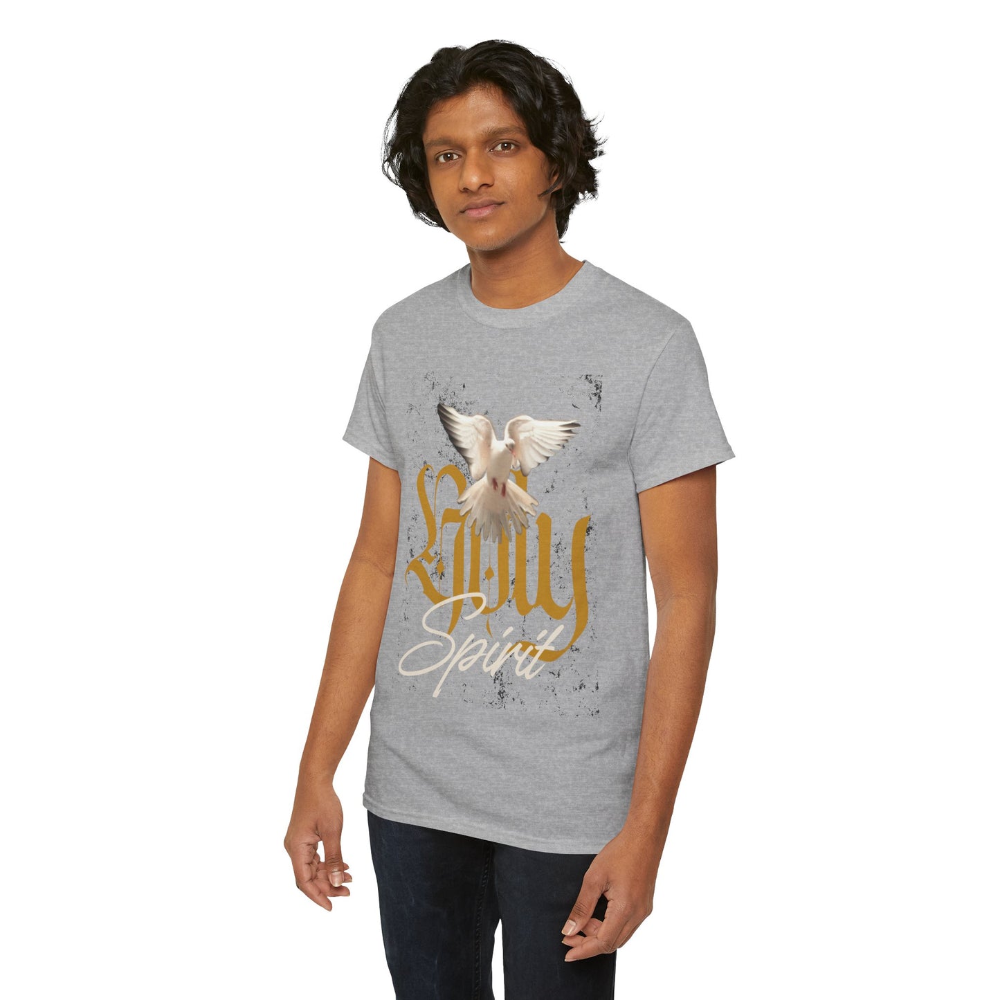Spirit Dove Unisex Heavy Cotton Tee, Inspirational Apparel, Faith-Based Gift, Casual Wear, Comfortable T-Shirt
