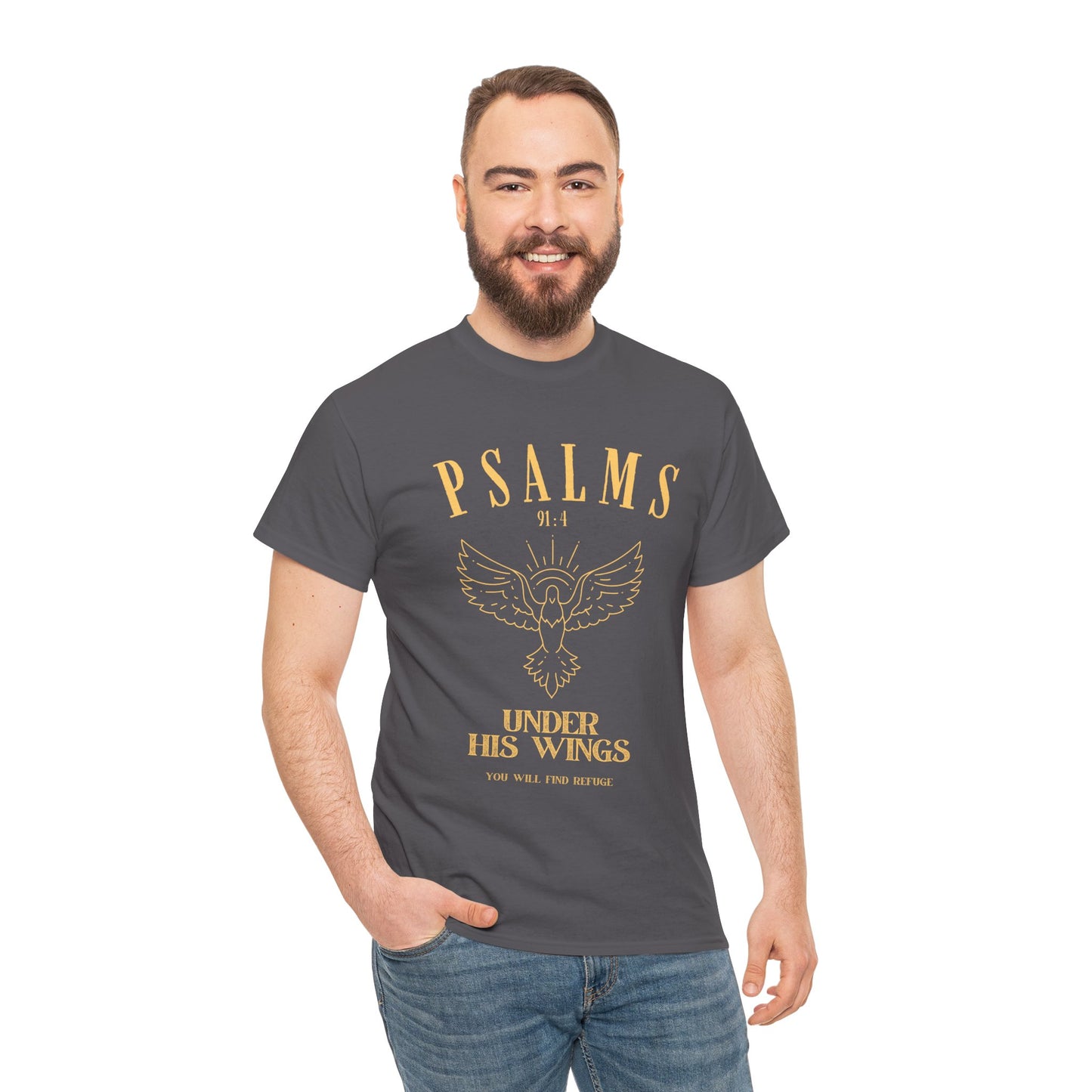 Psalms Inspirational Tee, Comfort Cotton Shirt, Faith-Based Gift, Unisex Casual Wear, Everyday Inspiration, Religious Apparel