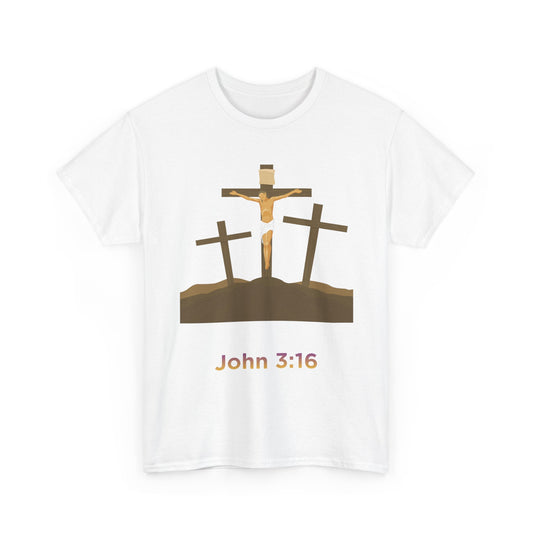 John 3:16 Cross T‑Shirt — Christian Faith Tee