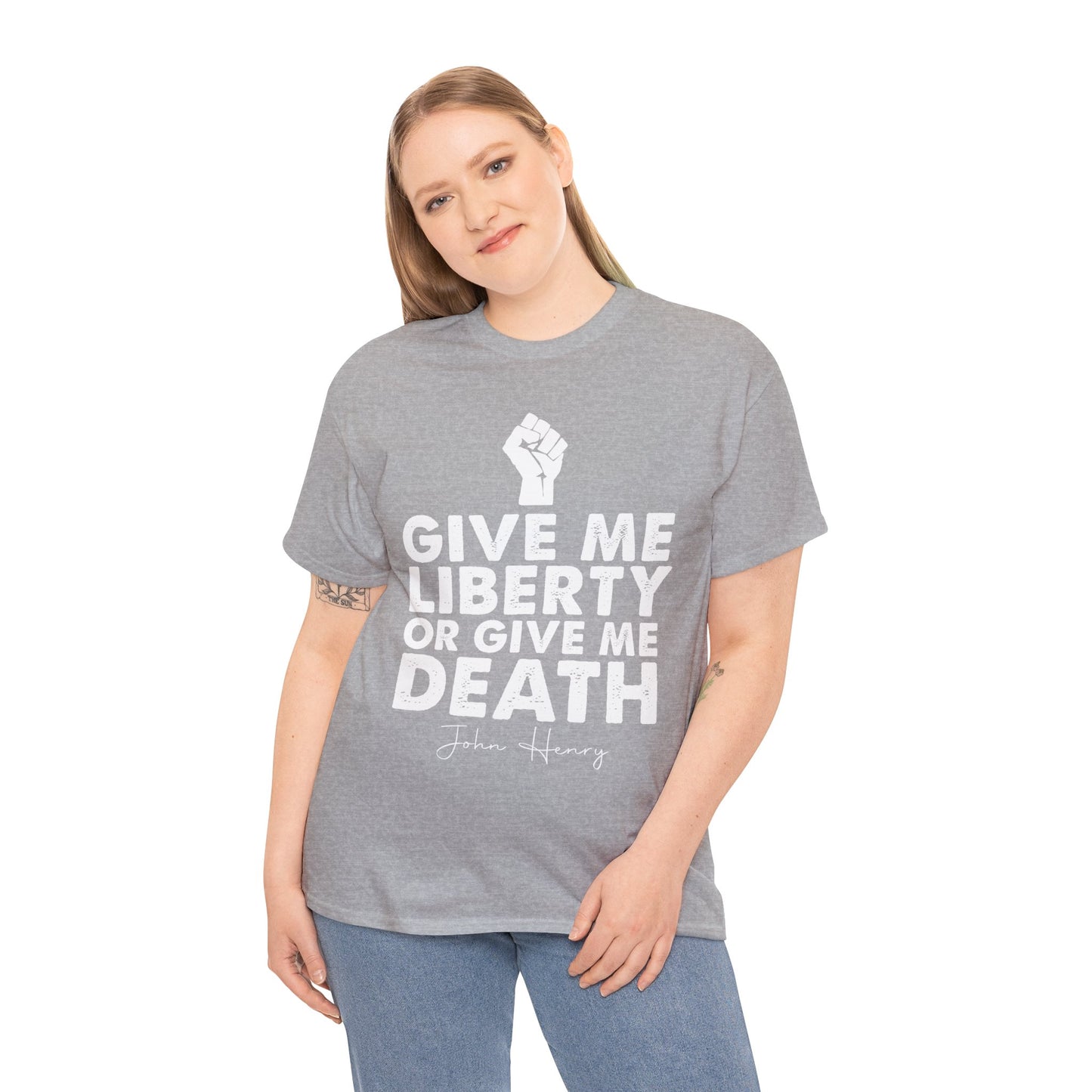 Empowerment Tee | Give Me Liberty Or Give Me Death | Unisex Heavy Cotton T-Shirt, Activist Apparel, Freedom Shirt, Gift for History [...]