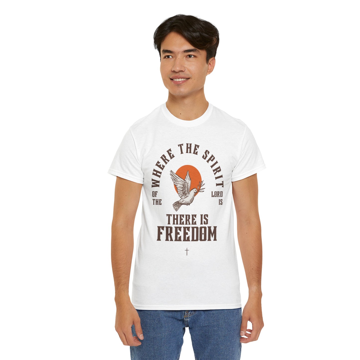 Spiritual Freedom Tee | Unisex Heavy Cotton T-Shirt, Faith-Based Apparel, Inspirational Gift, Church Event Wear, Casual Style