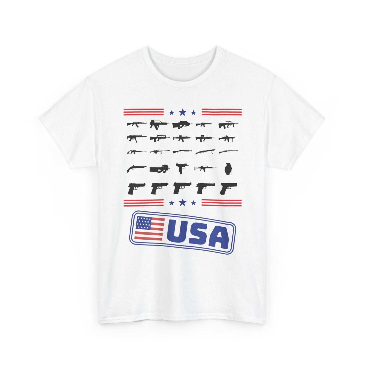 USA Flag Firearms Graphic Tee