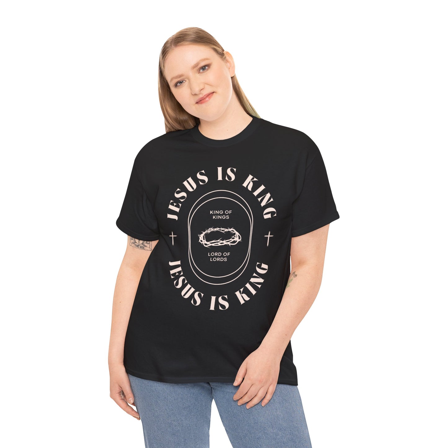 Faith-Inspired Cotton Tee: Jesus is King, Christian Apparel, Unisex T-Shirt, Religious Gifts, Casual Wear, Church Outfit, Inspirational Wear