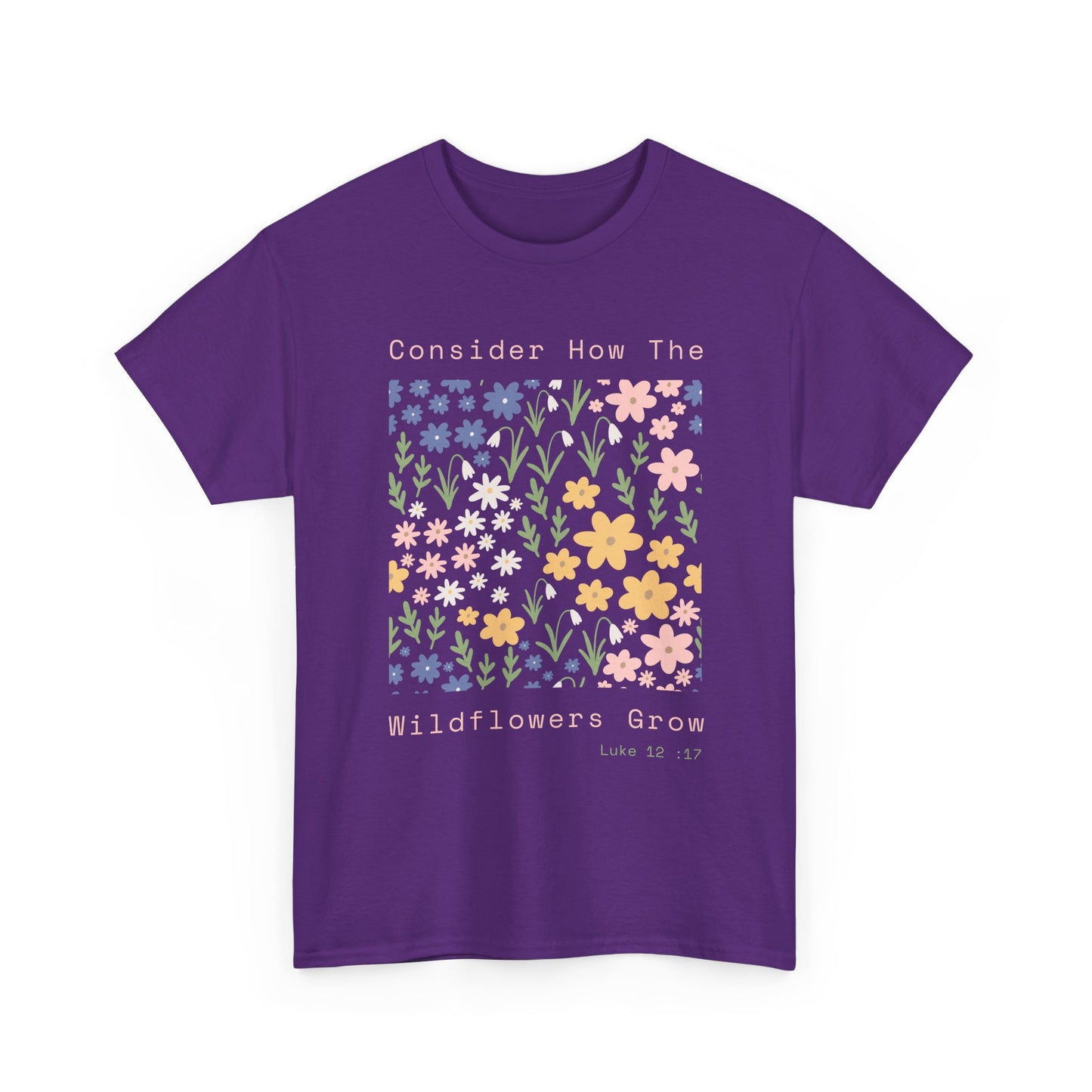 Floral Inspirational Tee - Unisex Heavy Cotton Shirt, Motivational Apparel, Gift for Nature Lovers, Spring Fashion, Casual Wear