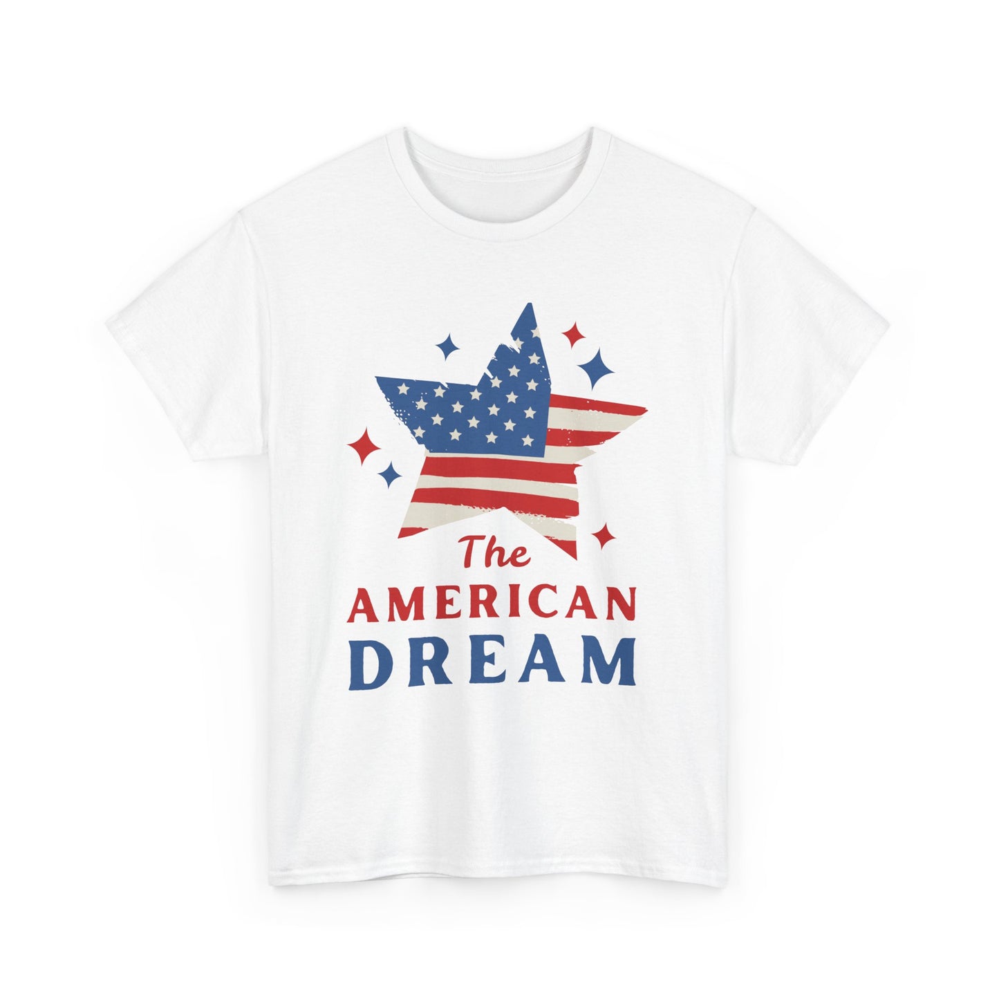 American Dream Unisex Heavy Cotton Tee, Patriotic T-Shirt, USA Pride Shirt, Fourth of July Apparel, Ideal Gift for Independence Day