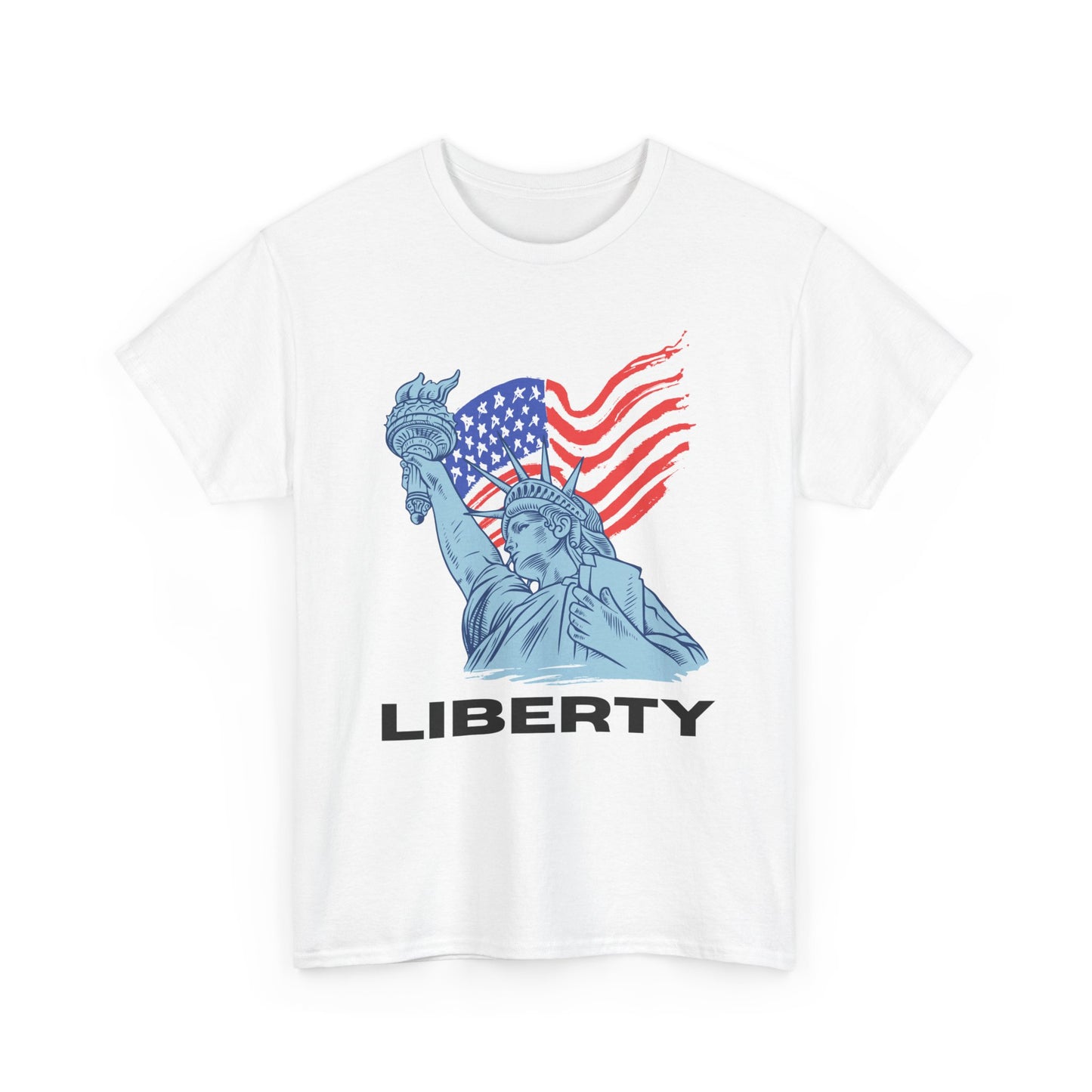 Liberty Statue T‑Shirt — American Flag & Statue of Liberty Graphic Tee