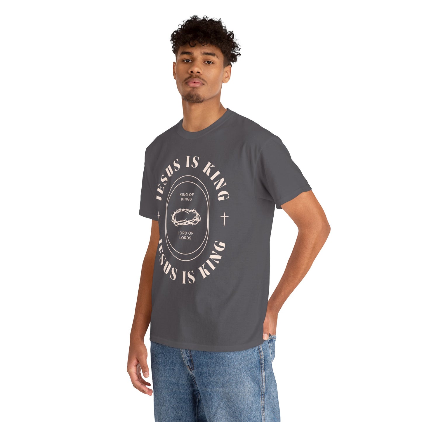 Faith-Inspired Cotton Tee: Jesus is King, Christian Apparel, Unisex T-Shirt, Religious Gifts, Casual Wear, Church Outfit, Inspirational Wear