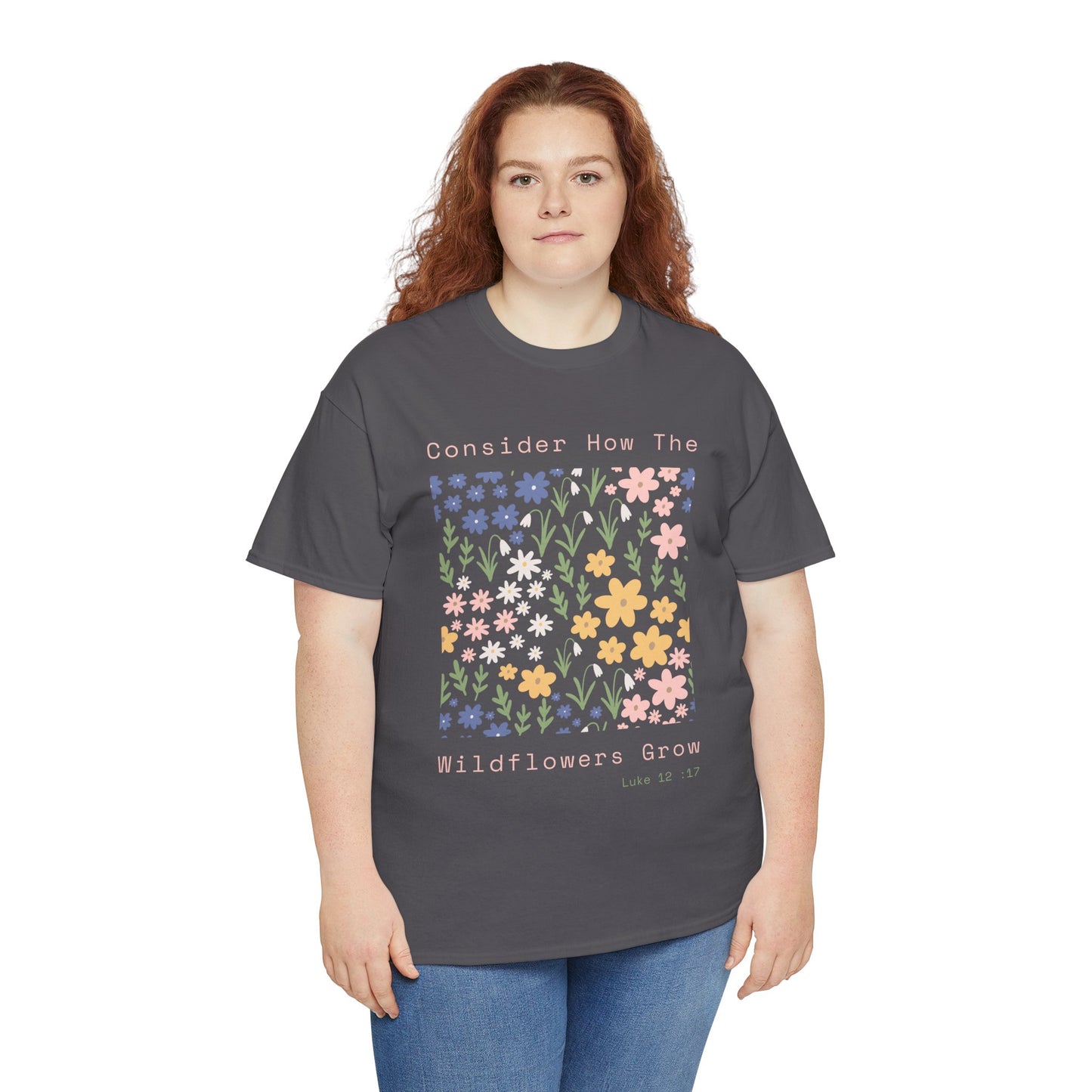 Floral Inspirational Tee - Unisex Heavy Cotton Shirt, Motivational Apparel, Gift for Nature Lovers, Spring Fashion, Casual Wear