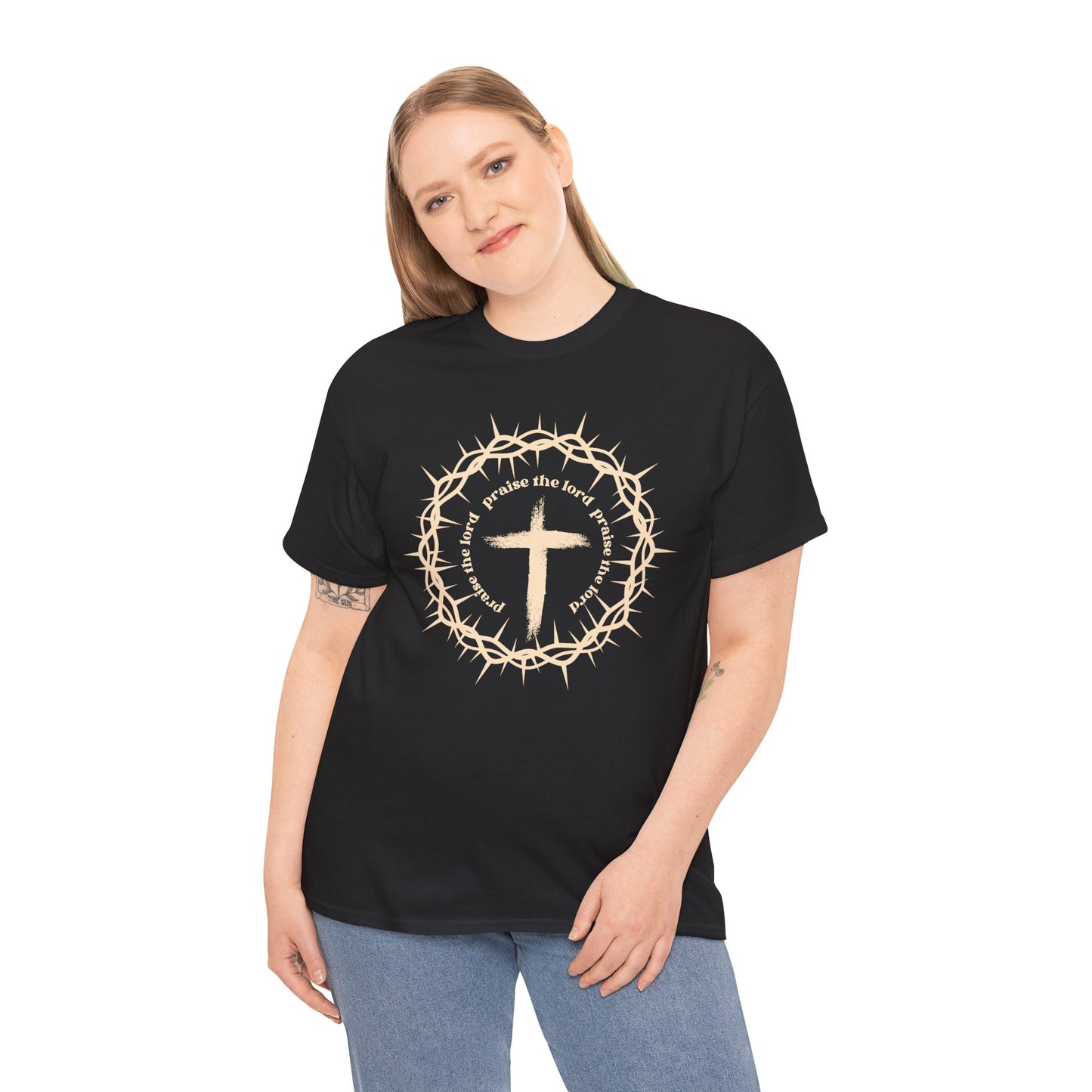 Faith-Inspired Heavy Cotton Tee - Religious T-Shirt, Spiritual Gift, Everyday Wear, Christian Apparel, Church Outfits