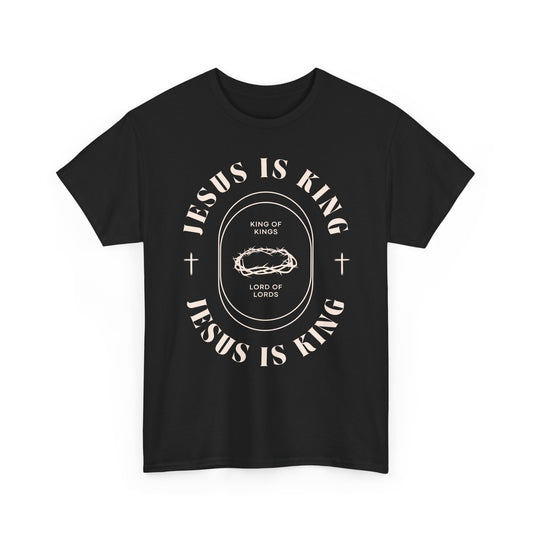 Faith-Inspired Cotton Tee: Jesus is King, Christian Apparel, Unisex T-Shirt, Religious Gifts, Casual Wear, Church Outfit, Inspirational Wear