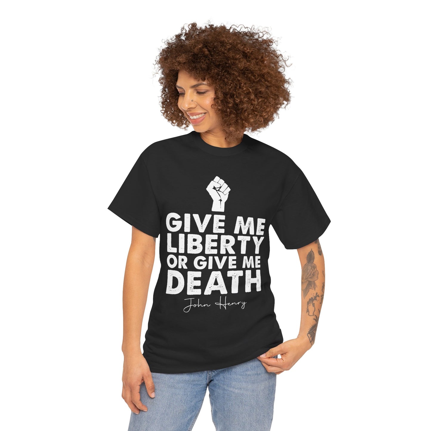 Empowerment Tee | Give Me Liberty Or Give Me Death | Unisex Heavy Cotton T-Shirt, Activist Apparel, Freedom Shirt, Gift for History [...]