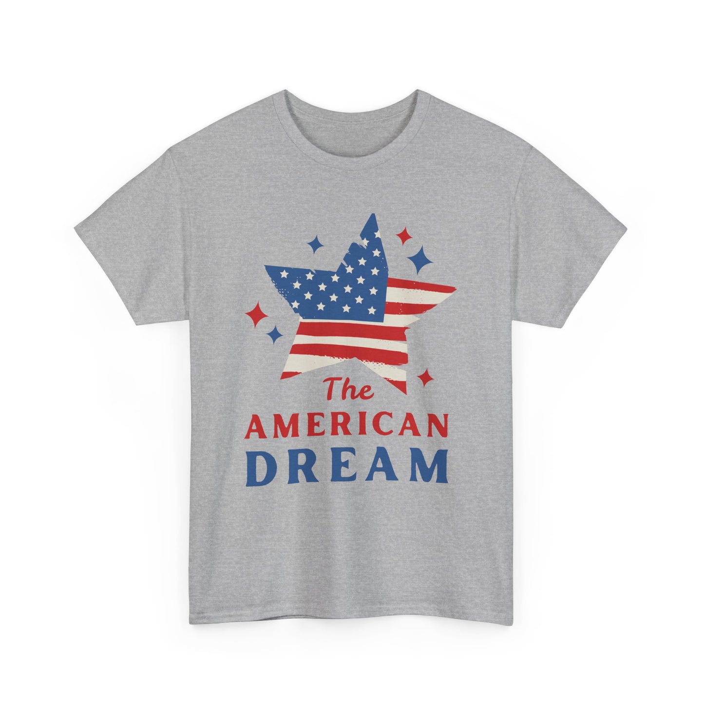 American Dream Unisex Heavy Cotton Tee, Patriotic T-Shirt, USA Pride Shirt, Fourth of July Apparel, Ideal Gift for Independence Day