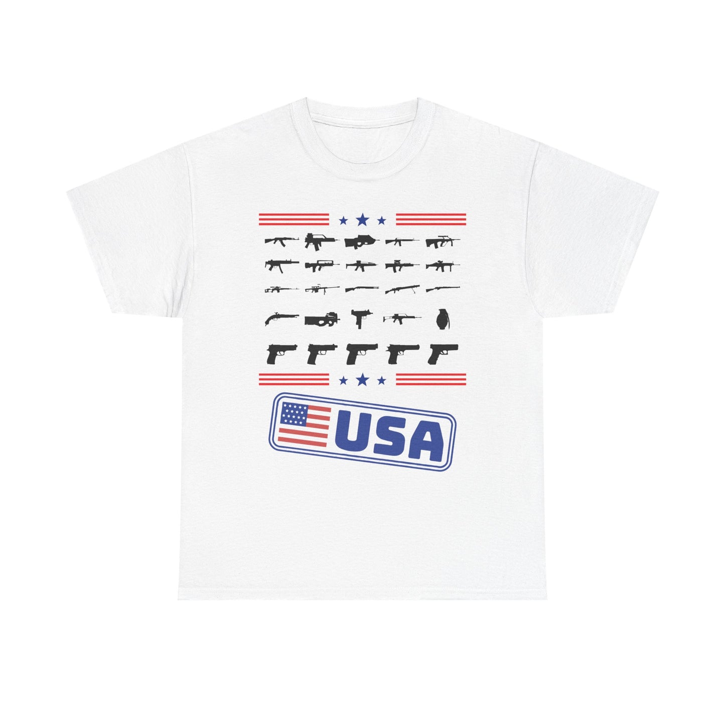 USA Flag Firearms Graphic Tee